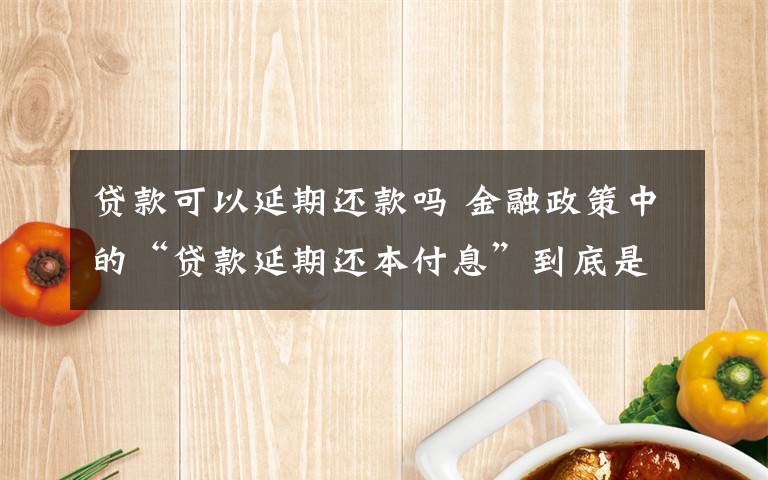 贷款可以延期还款吗 金融政策中的“贷款延期还本付息”到底是啥？