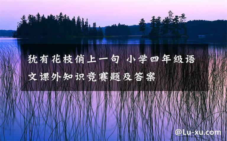 犹有花枝俏上一句 小学四年级语文课外知识竞赛题及答案