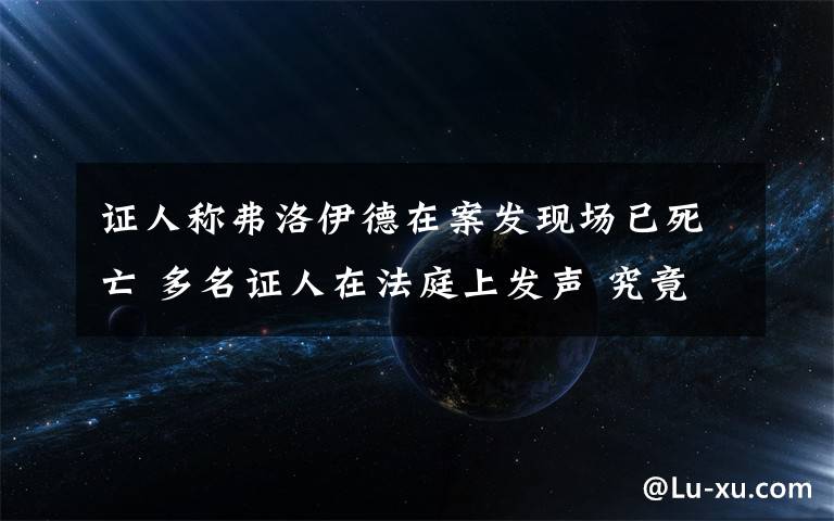 证人称弗洛伊德在案发现场已死亡 多名证人在法庭上发声 究竟是怎么一回事?