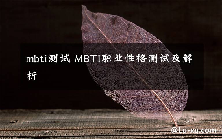 mbti测试 MBTI职业性格测试及解析