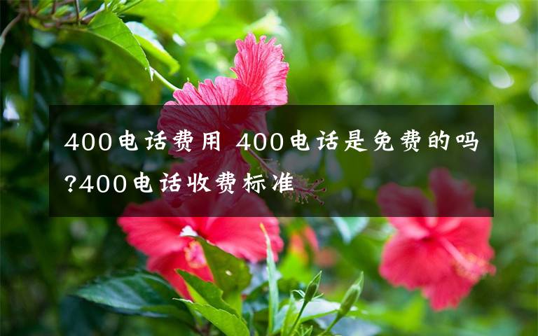 400电话费用 400电话是免费的吗?400电话收费标准