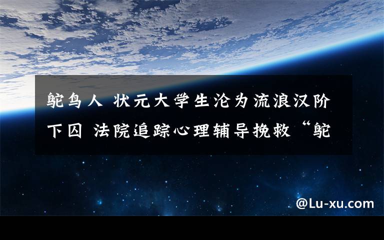 鸵鸟人 状元大学生沦为流浪汉阶下囚 法院追踪心理辅导挽救“鸵鸟人”