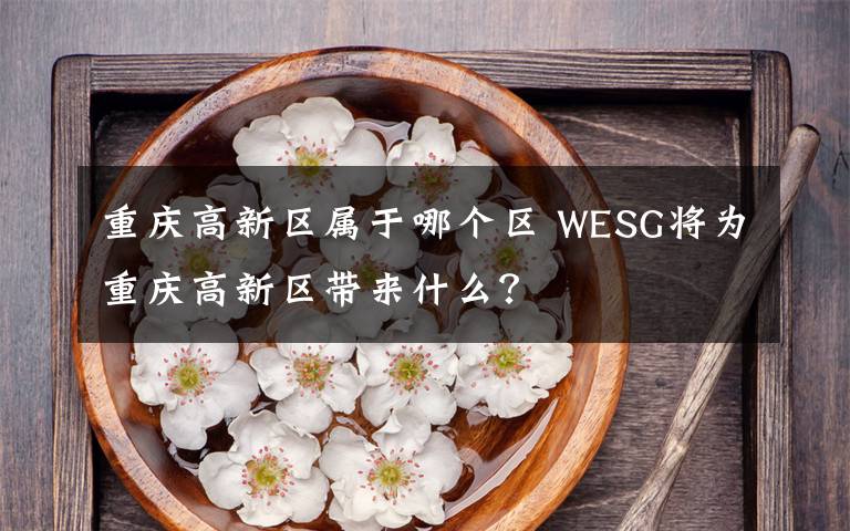 重庆高新区属于哪个区 WESG将为重庆高新区带来什么？