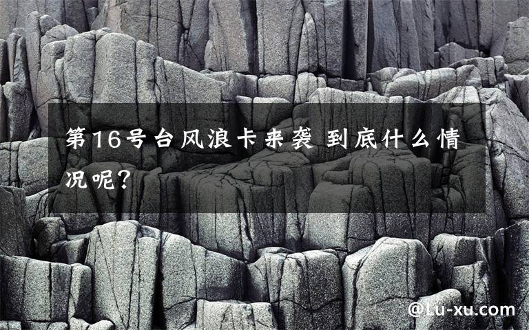 第16号台风浪卡来袭 到底什么情况呢？