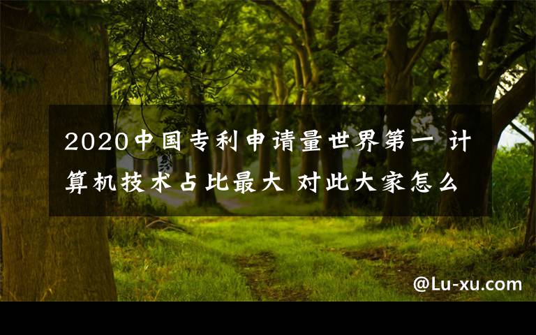 2020中国专利申请量世界第一 计算机技术占比最大 对此大家怎么看？