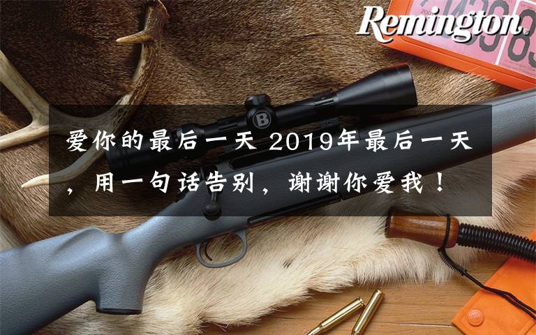 爱你的最后一天 2019年最后一天，用一句话告别，谢谢你爱我！