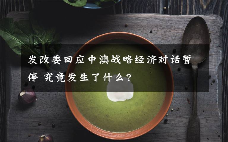 发改委回应中澳战略经济对话暂停 究竟发生了什么?