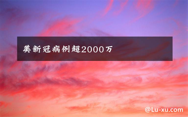 美新冠病例超2000万