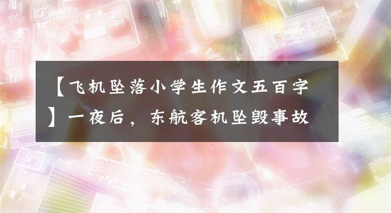 【飞机坠落小学生作文五百字】一夜后，东航客机坠毁事故中出现了这种最新情况