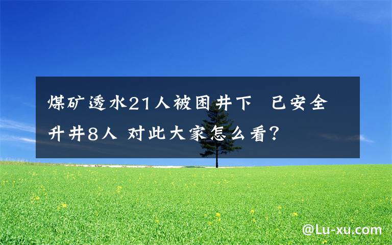 煤矿透水21人被困井下  已安全升井8人 对此大家怎么看？