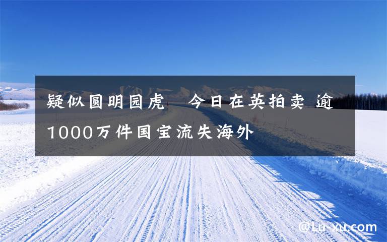 疑似圆明园虎鎣今日在英拍卖 逾1000万件国宝流失海外