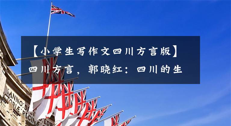 【小学生写作文四川方言版】四川方言，郭晓红：四川的生活很犀利。