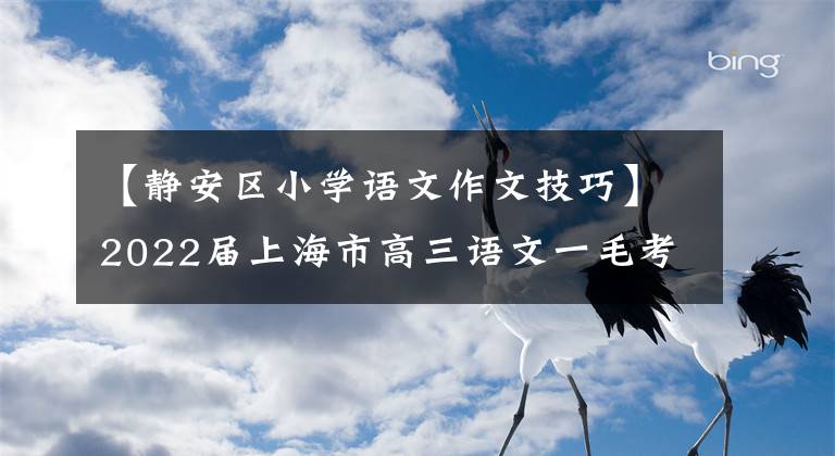 【静安区小学语文作文技巧】2022届上海市高三语文一毛考试14区作文话题综述