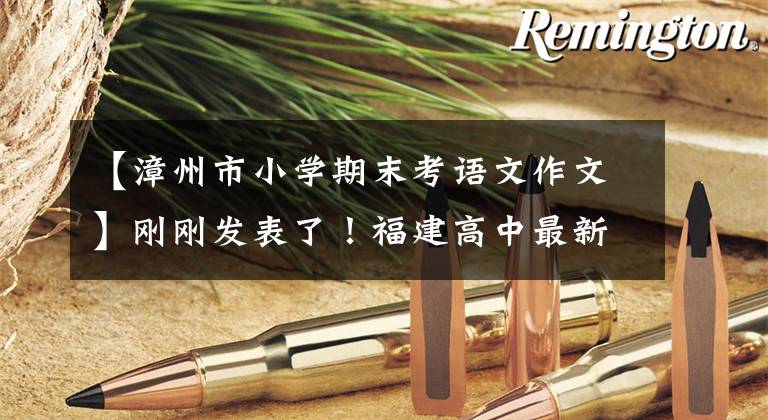 【漳州市小学期末考语文作文】刚刚发表了！福建高中最新考试时间确定了