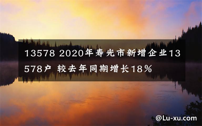 13578 2020年寿光市新增企业13578户 较去年同期增长18％