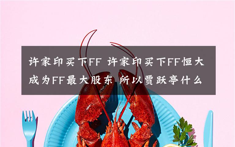 许家印买下FF 许家印买下FF恒大成为FF最大股东 所以贾跃亭什么时候回国还钱？