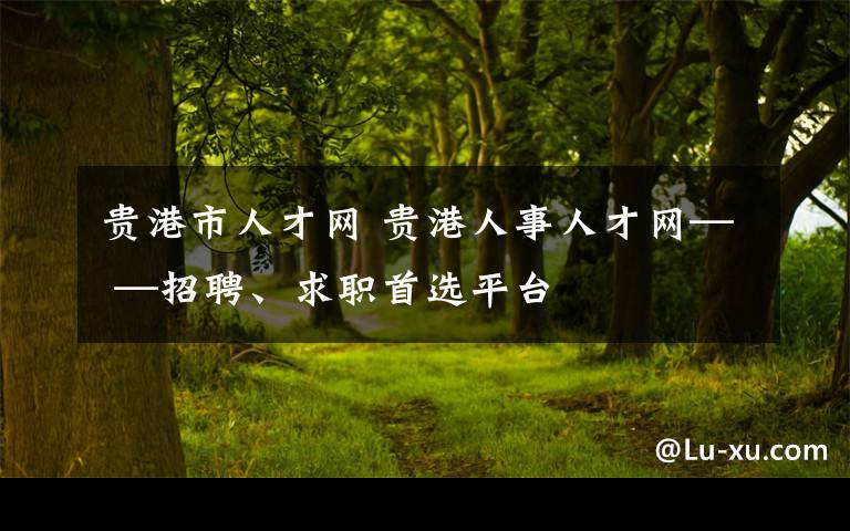 贵港市人才网 贵港人事人才网— —招聘、求职首选平台