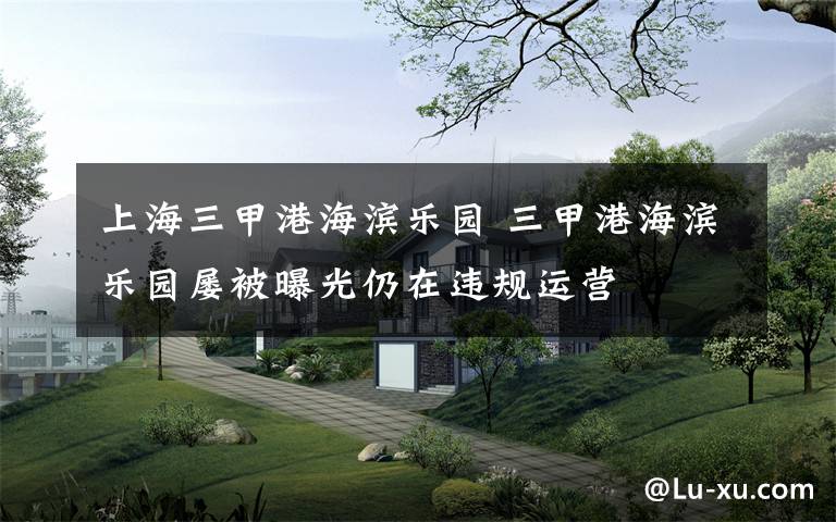 上海三甲港海滨乐园 三甲港海滨乐园屡被曝光仍在违规运营