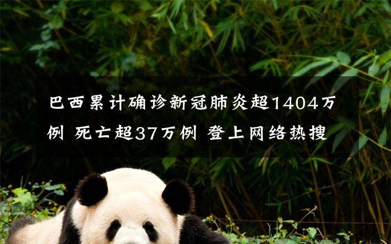 巴西累计确诊新冠肺炎超1404万例 死亡超37万例 登上网络热搜了！