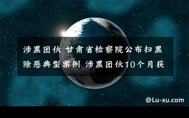 涉黑团伙 甘肃省检察院公布扫黑除恶典型案例 涉黑团伙10个月获利28亿余元致48万人上当