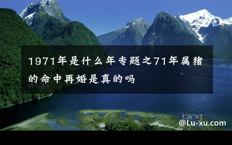 1971年是什么年专题之71年属猪的命中再婚是真的吗