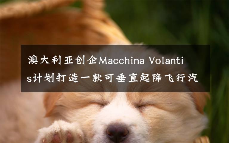 澳大利亚创企Macchina Volantis计划打造一款可垂直起降飞行汽车