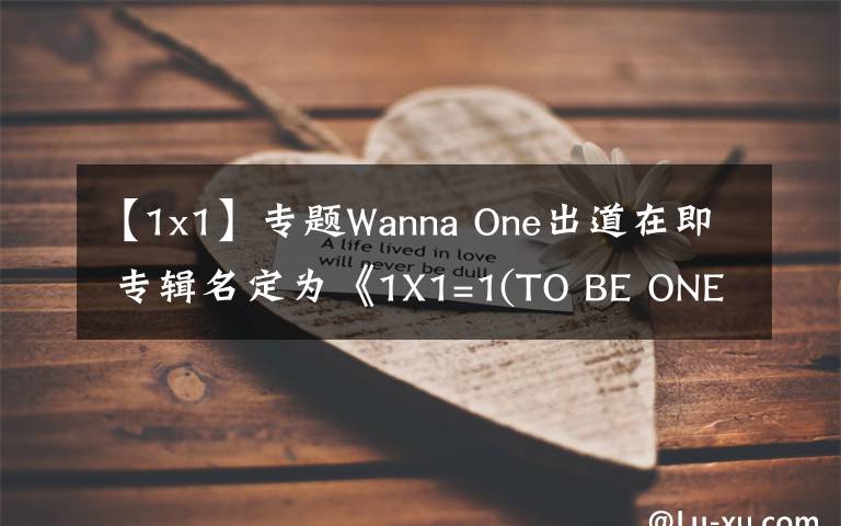 【1x1】专题Wanna One出道在即 专辑名定为《1X1=1(TO BE ONE)》