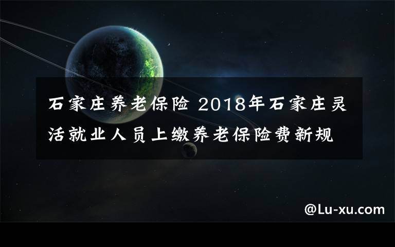 石家庄养老保险 2018年石家庄灵活就业人员上缴养老保险费新规政策