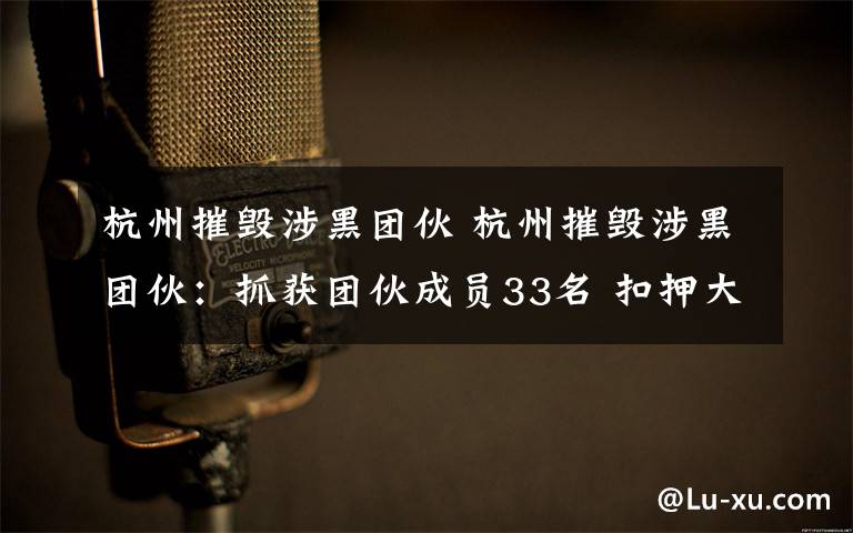 杭州摧毁涉黑团伙 杭州摧毁涉黑团伙：抓获团伙成员33名 扣押大量资金、物品等涉案财产