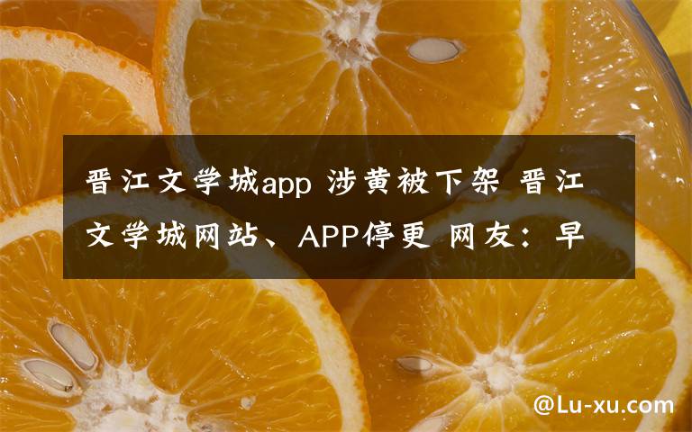 晋江文学城app 涉黄被下架 晋江文学城网站、APP停更 网友：早该停了！