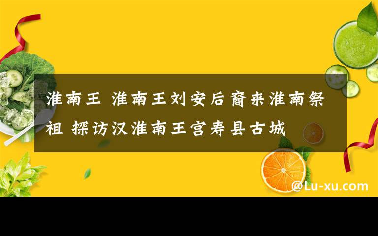 淮南王 淮南王刘安后裔来淮南祭祖 探访汉淮南王宫寿县古城