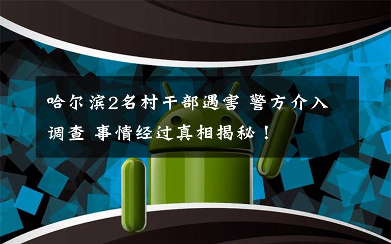 哈尔滨2名村干部遇害 警方介入调查 事情经过真相揭秘！