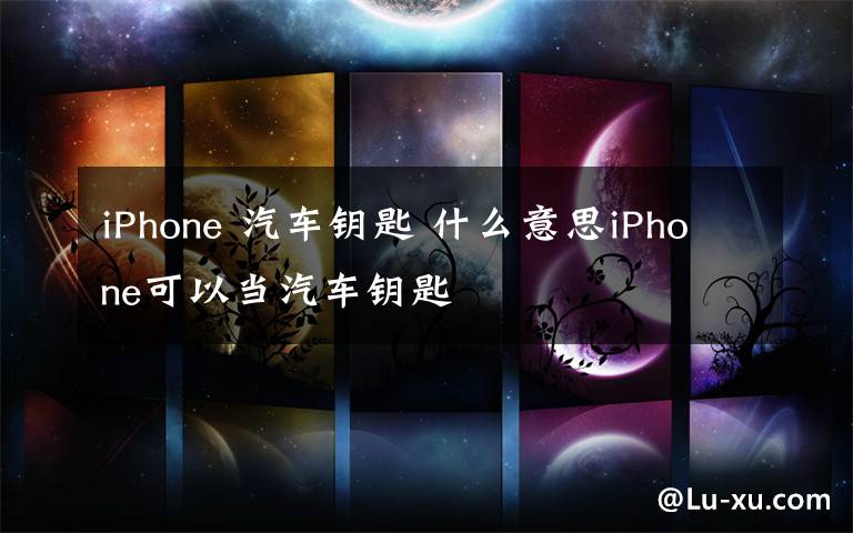 iPhone 汽车钥匙 什么意思iPhone可以当汽车钥匙