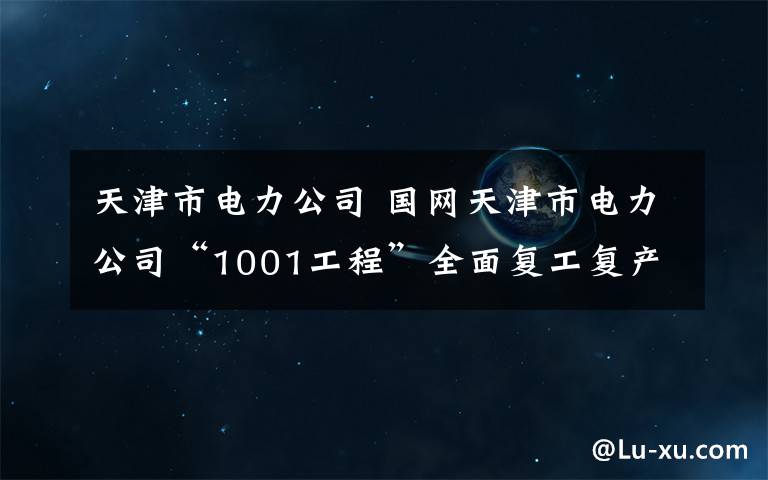 天津市电力公司 国网天津市电力公司“1001工程”全面复工复产