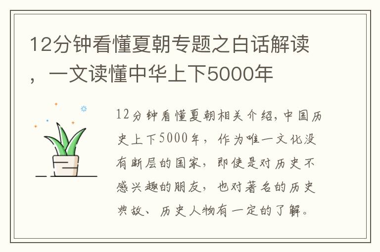 12分钟看懂夏朝专题之白话解读，一文读懂中华上下5000年