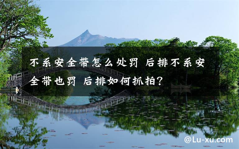 不系安全带怎么处罚 后排不系安全带也罚 后排如何抓拍？