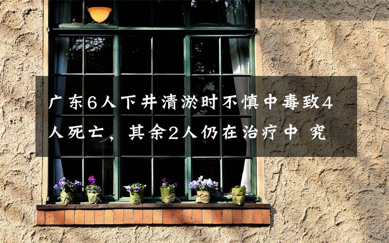 广东6人下井清淤时不慎中毒致4人死亡，其余2人仍在治疗中 究竟发生了什么?