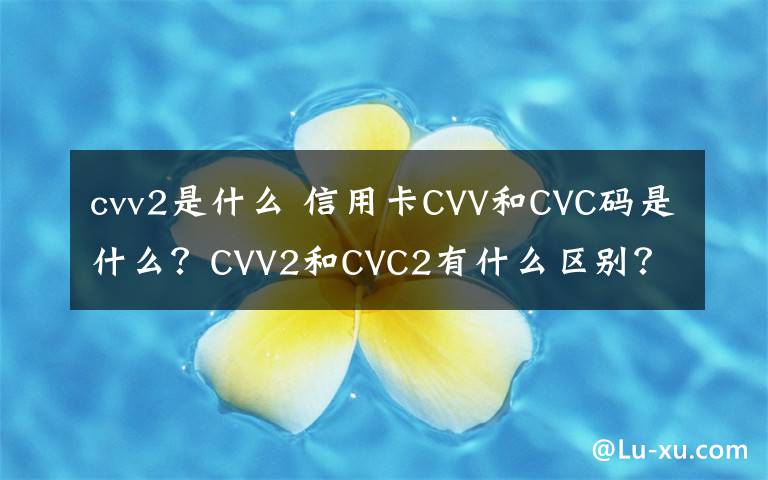 cvv2是什么 信用卡CVV和CVC码是什么？CVV2和CVC2有什么区别？安全防盗提示