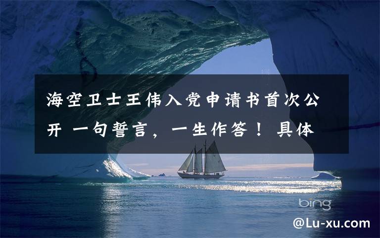 海空卫士王伟入党申请书首次公开 一句誓言，一生作答！ 具体是什么情况？