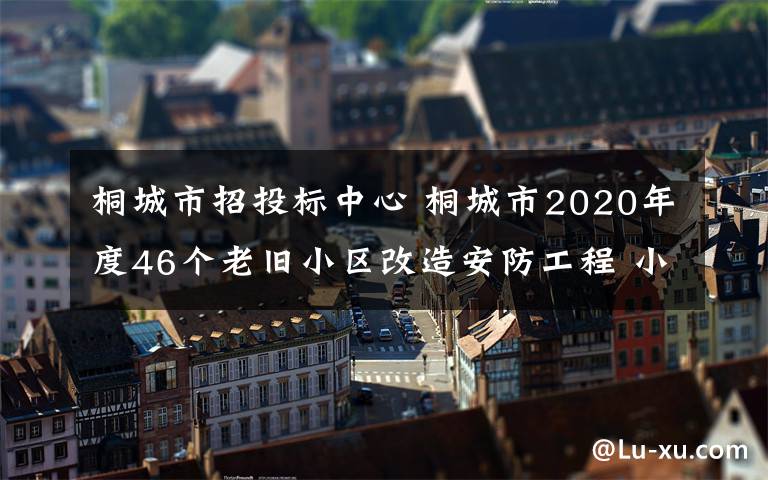 桐城市招投标中心 桐城市2020年度46个老旧小区改造安防工程 小额定点项目招标公告