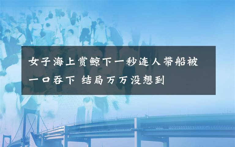 女子海上赏鲸下一秒连人带船被一口吞下 结局万万没想到