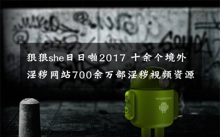 狠狠she日日啪2017 十余个境外淫秽网站700余万部淫秽视频资源