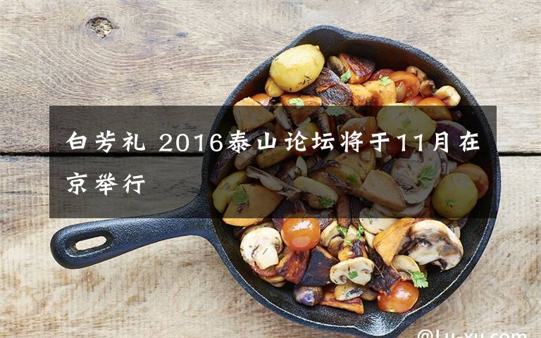 白芳礼 2016泰山论坛将于11月在京举行