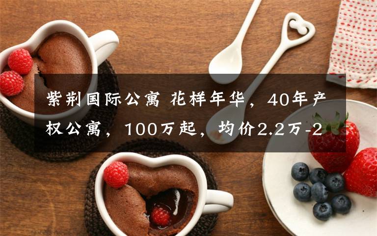 紫荆国际公寓 花样年华，40年产权公寓，100万起，均价2.2万-2.8万/平，自助住投资都是不错的选择，位于中央门，大型商业综合体