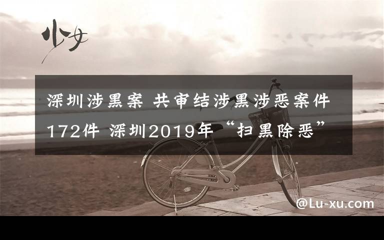 深圳涉黑案 共审结涉黑涉恶案件172件 深圳2019年“扫黑除恶”阶段性成果发布