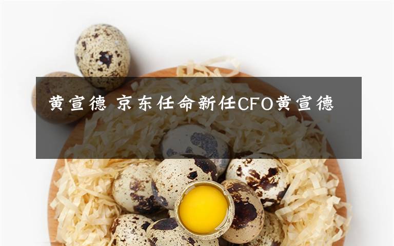 黄宣德 京东任命新任CFO黄宣德