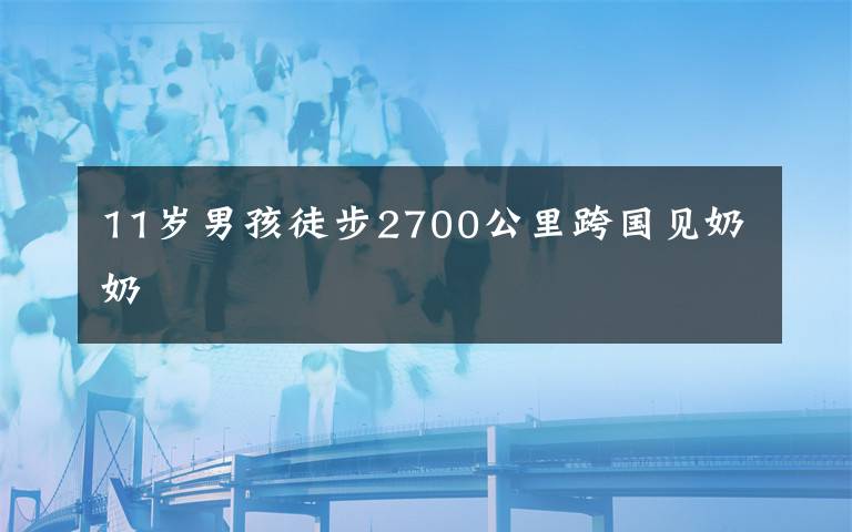 11岁男孩徒步2700公里跨国见奶奶