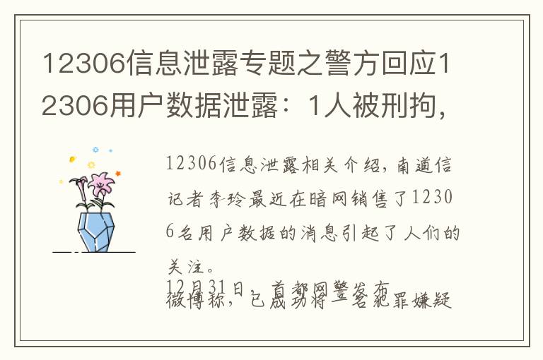 12306信息泄露专题之警方回应12306用户数据泄露：1人被刑拘，信息系购买所得