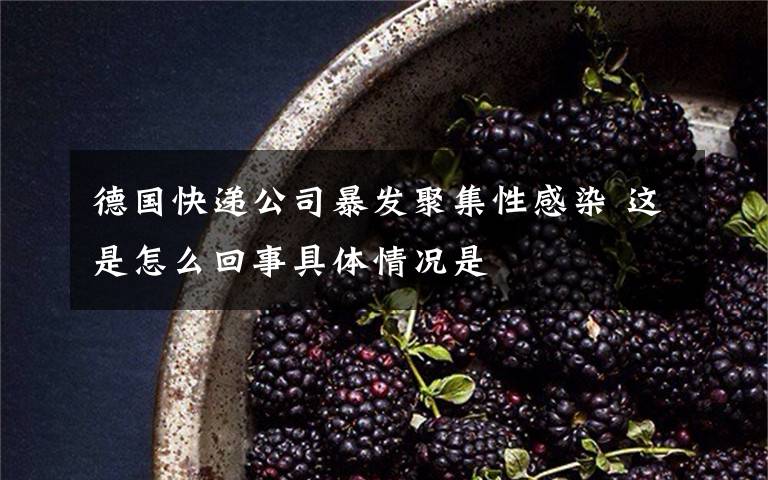 德国快递公司暴发聚集性感染 这是怎么回事具体情况是