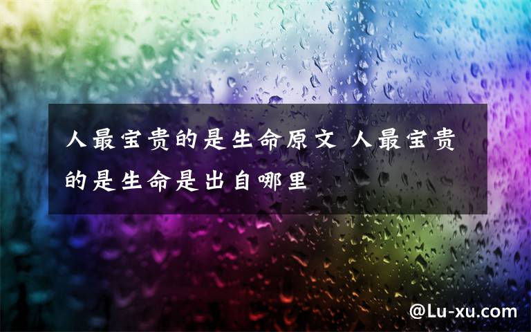 人最宝贵的是生命原文 人最宝贵的是生命是出自哪里文章配图